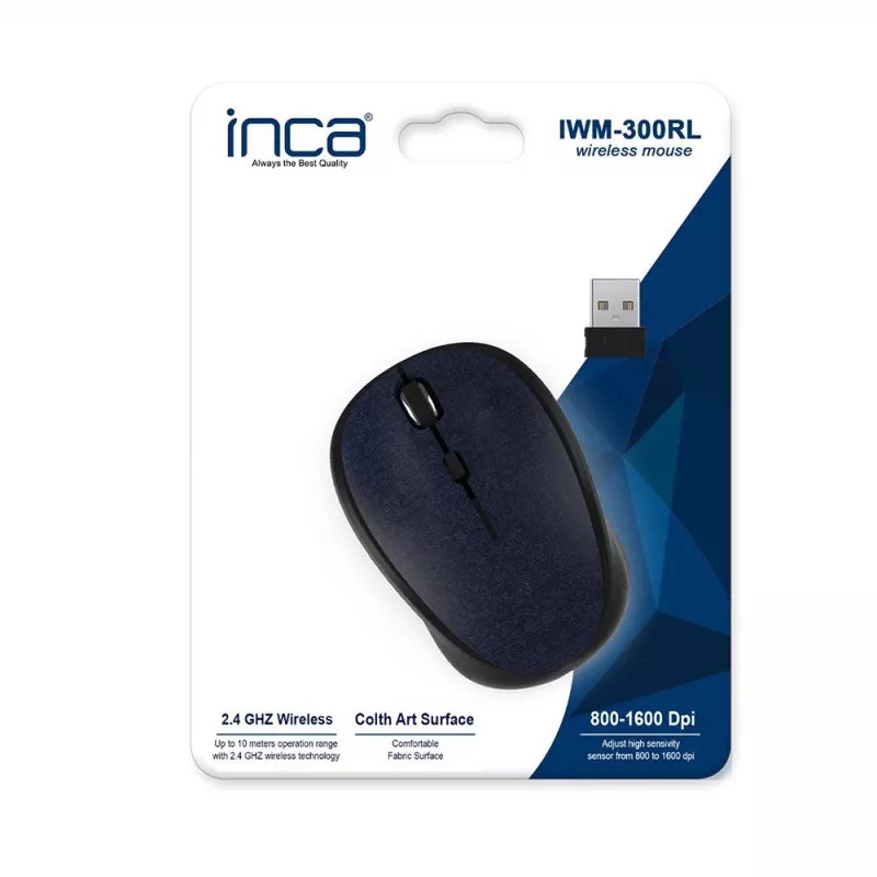 Cian Technology GmbH INCA Mouse IWM-300RL Nano-USB Wireless 1600 DPI fabric BL retail - Mouse