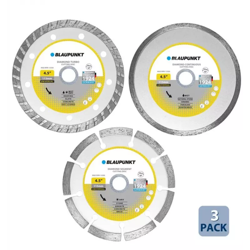 Cutting/Grinding Disc Set BLAUPUNKT BP-CW-D4115, 3 pieces