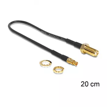 Coaxial Cable DeLOCK 88484 RG-174 0.2 m SMA TS-9 Black