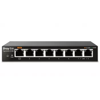 Unmanaged L2 Gigabit Ethernet Switch Draytek VigorSwitch G1080 Black