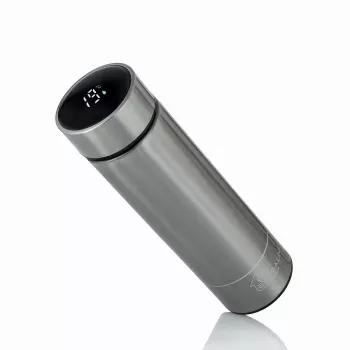 Extralink Smart Travel Mug Silver, Thermal Mug with LED Display