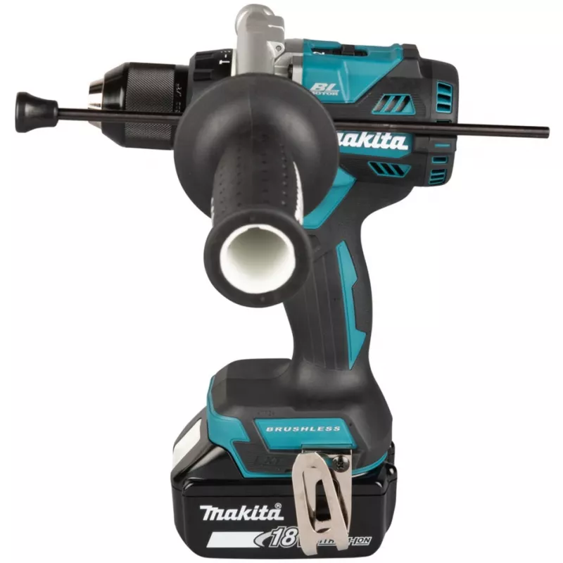 Cordless Impact Drill Driver DHP492RTJ, 18Volt (Blue/black, 2x Lithium-Ion-Battery 5,0Ah, MAKPAC Gr.2)