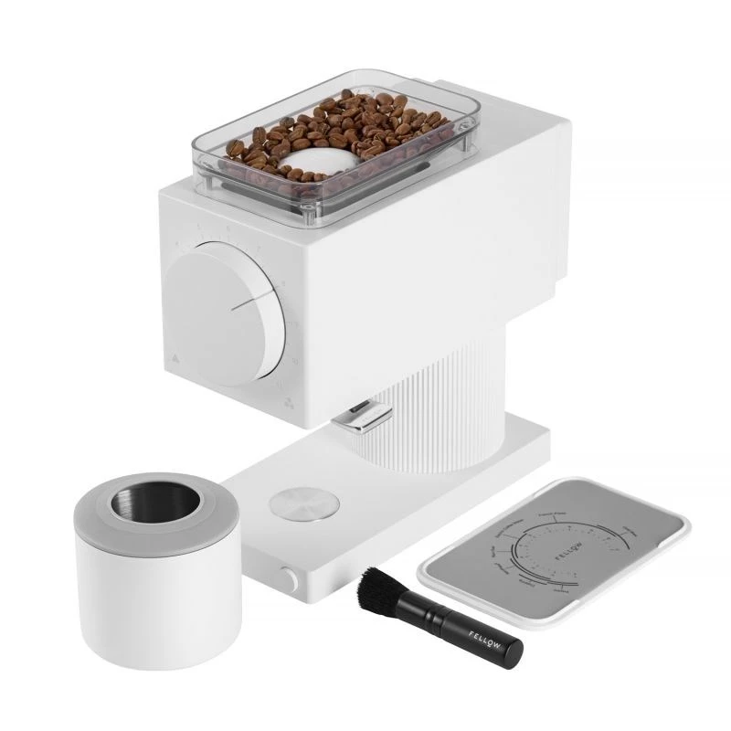 Electric coffee grinder Fellow Ode Gen 2 — 140 W, stainless steel blades, 100 g capacity, white