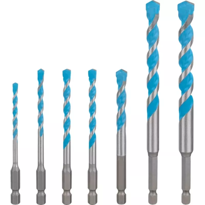 Drill Bit Set Bosch Expert HEX-9, 7 pieces, sizes 4–12 mm, HEX-9 shank