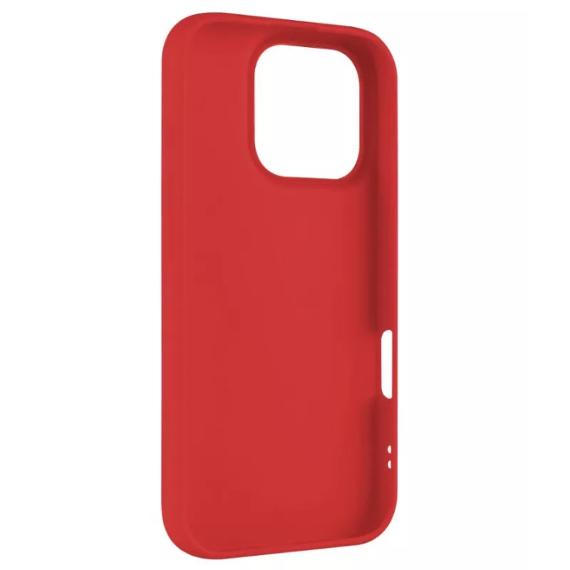Back cover FIXED for Apple iPhone 16 Pro, rubberized finish, red