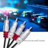 Audio cable Qoltec 52337 2 m 2 x RCA Black