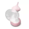 Electric breast pump neno Bella Twin — electronic, 150 ml bottles, 6 stimulation / 9 suction levels, USB Li‑Ion battery, pink/transparent