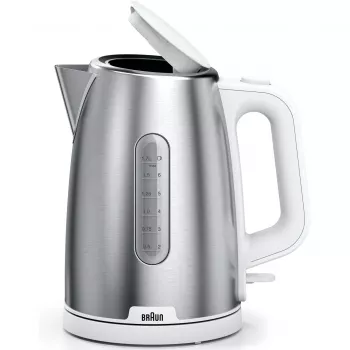 Braun WK 1500 electric kettle 1.7 L 2200 W Stainless steel, White