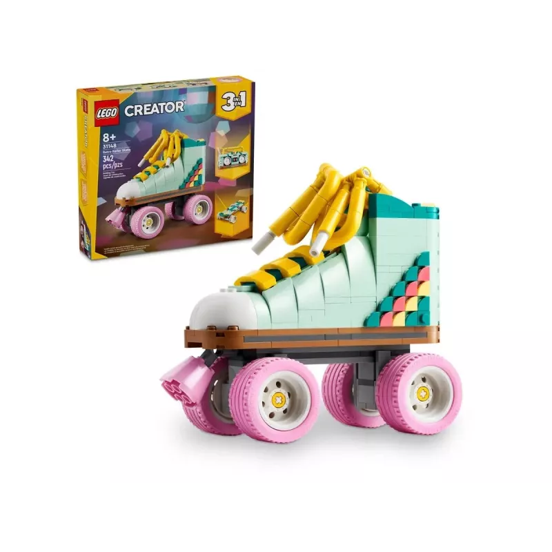 LEGO Creator buildable Retro Roller Skates set 31148 2-in-1 model, 342 pieces, 140×160×70 mm