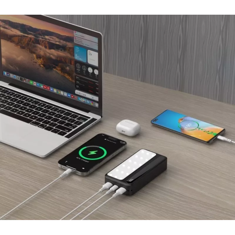 Portable Power Bank P20 LCDPD LAMP 20000mAh