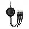 USB Cable Baseus CAMJ010201 1.1m USB 3.2 Gen 1 USB C Micro USB-A Lightning Black