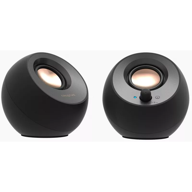 CREATIVE Pebble V3 Minimalistic 2.0 USB-C Desktop Speakers with USB Audio Clear Dialog Enhancement Bluetooth 5.0 8W RMS with 16W Peak Power USB-a
