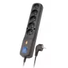 Power extension cable Lestar 1966000422 5 m indoor black with switch and indicator, 250 V 10 A