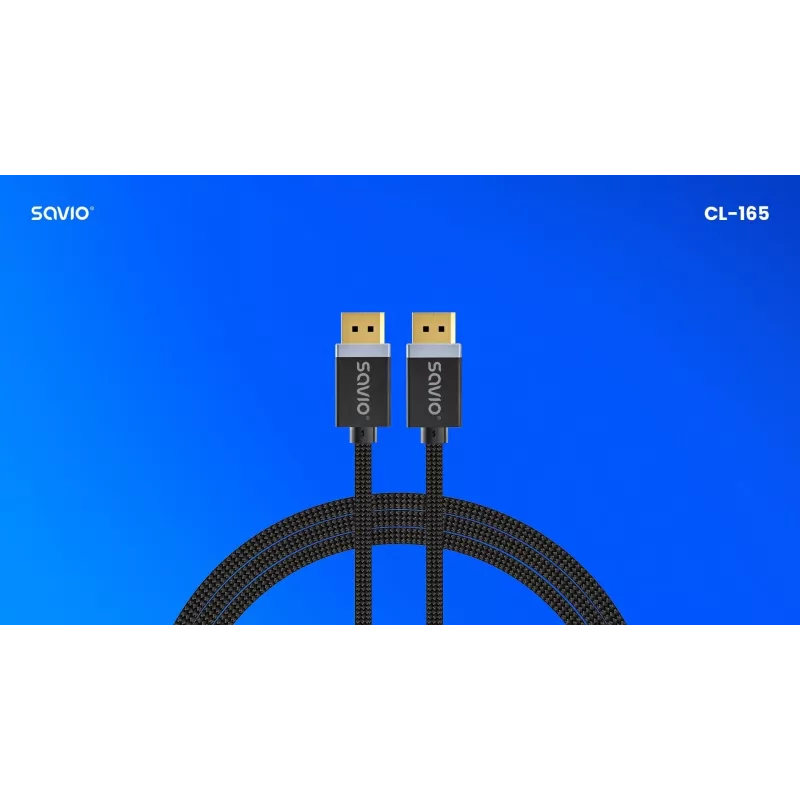 DisplayPort cable Savio CL-165 1 m Black