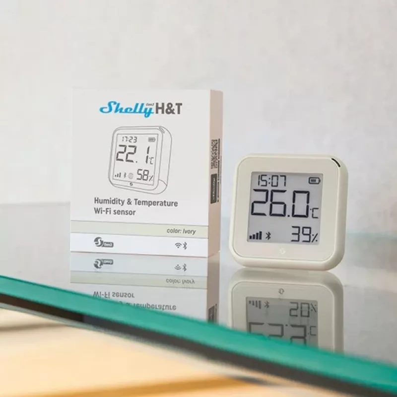 Shelly Temperature & Humidity Sensor Plus H&T Gen. 3 (Ivory) - Shelly