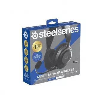 Headset STEELSERIES Arctis Nova 3P Wireless Bluetooth Circumaural Head-band, 20–22000 Hz, 260 g, Black