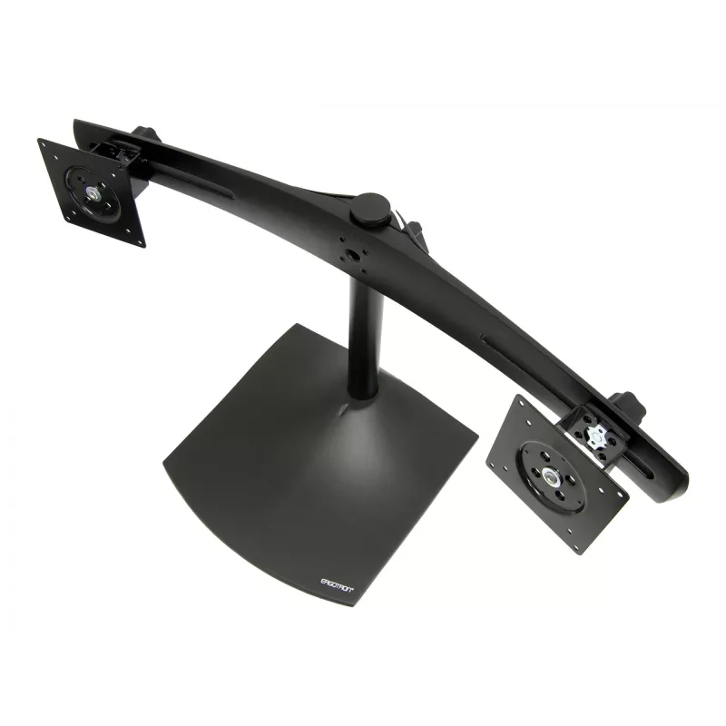 Ergotron DS100 - Stand - horizontal - for 2 LCD-Displays - Aluminium, Steel - Black - Screen Size: to 61 cm (to 24 inch)