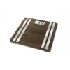 Electronic personal scale Medisana BS 552 — silver bamboo top, max 180 kg, 100 g accuracy, Bluetooth, BMI, body composition