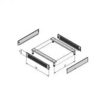 VARISTAR Socket Ventilated, 600 mm wide, RAL7021 (26.10.0548)