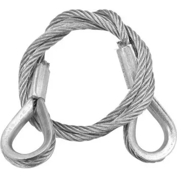 Steel cable EUROLITE 600 x 3 mm silver with thimble, model 5801048F