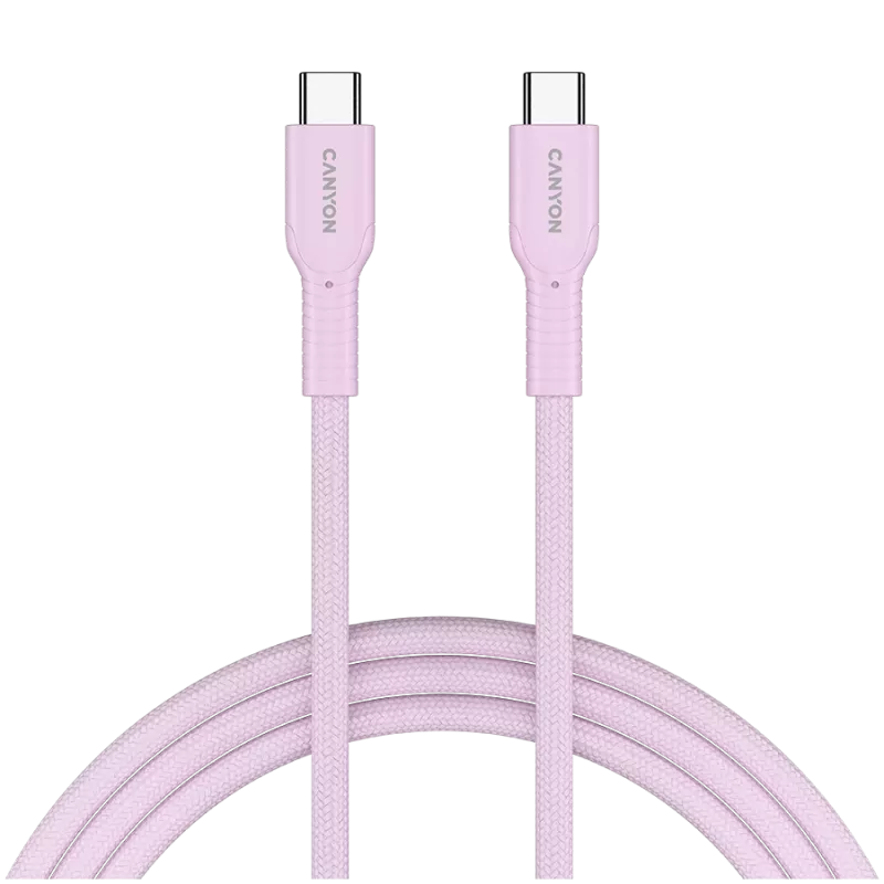 CANYON cable OnWire 60CL C-C 60W COLOR Braided 1m Pink