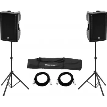 Speaker set Omnitronic XKB-212A, 2×12 inch passive speakers, 2000W program