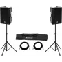 Speaker set Omnitronic XKB-212A, 2×12 inch passive speakers, 2000W program