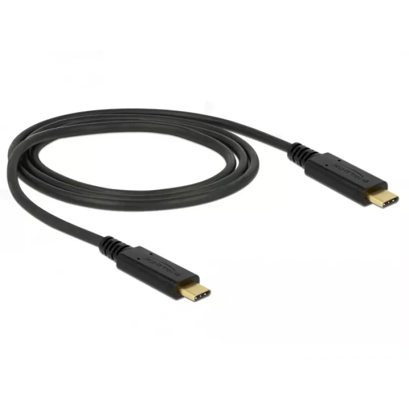 USB Cable DeLOCK 85531 USB 3.2 Gen 2 1m USB C Black