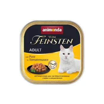 Wet cat food Animonda Vom Feinsten Turkey in Tomato Sauce, 100 g tray, grain-free, adult