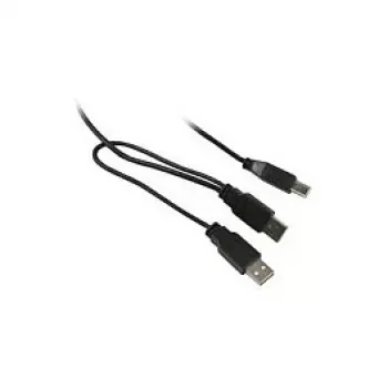 Synergy 21 S215325 - 1 m - USB B - 2 x USB A - USB 2.0 - Male/Male - Black