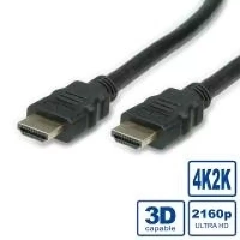 VALUE HDMI Ultra HD with Ethernet - HDMI-Kabel mit Ethernet - HDMI männlich zu HDMI männlich - 1 m - Doppelisolierung - Schwarz (11.99.5680)