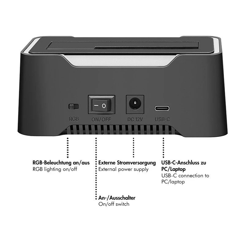LogiLink HDD docking station LogiLink Quickport USB 3.2 1-Port for 2,5/3,5 SATA (QP0035)