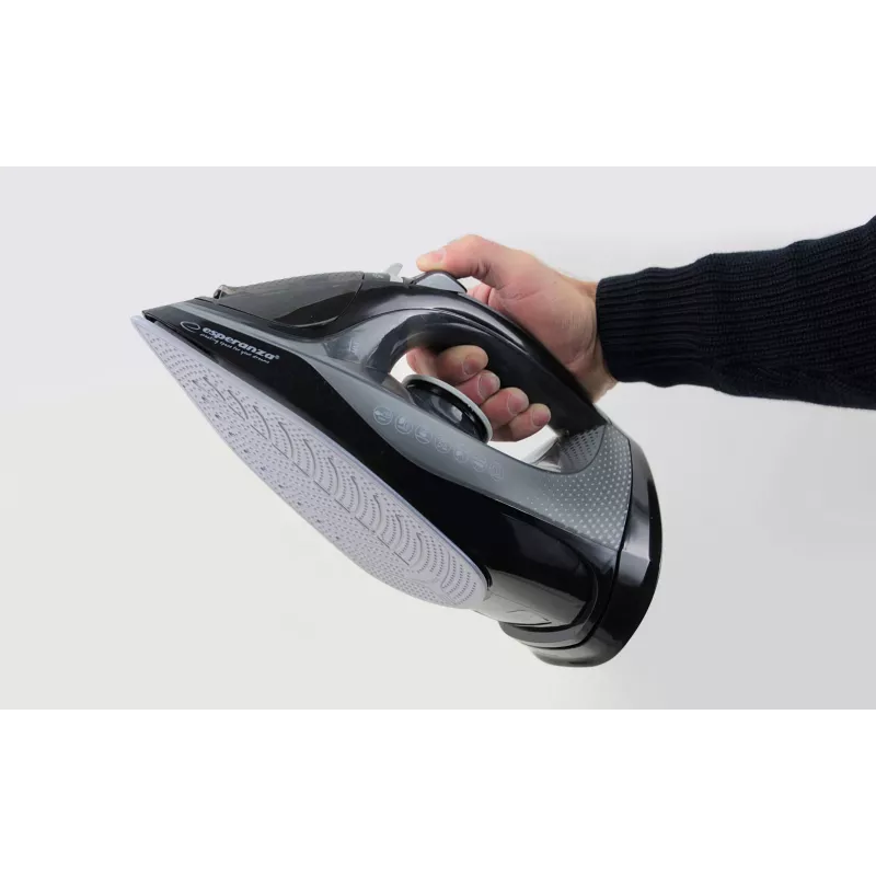 Esperanza EHI011 Steam iron Ceramic soleplate Grey, Black 2600 W