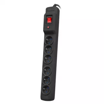 Power strip ARMAC M6 — 6 outlets, 1.5 m cable, black