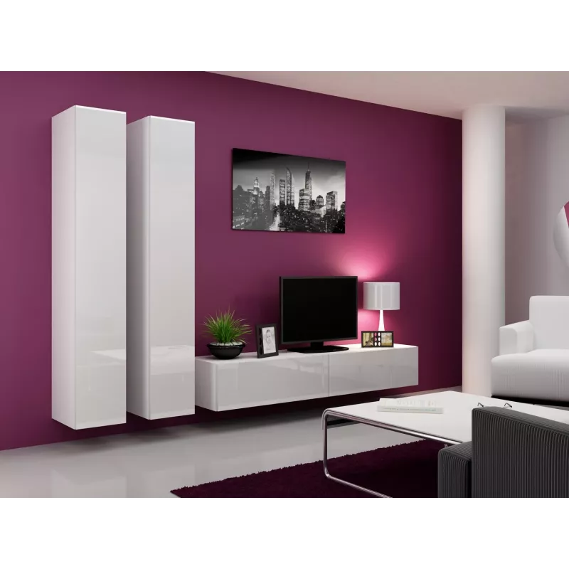 Cama Living room cabinet set VIGO 4 white/white gloss