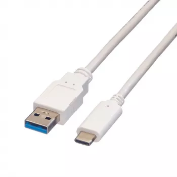 VALUE - USB Cable - USB 3.0 (M) to USB Type C (M) - 5 V - 900 mA - 1 m - White (11.99.9011)