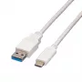 VALUE - USB Cable - USB 3.0 (M) to USB Type C (M) - 5 V - 900 mA - 1 m - White (11.99.9011)