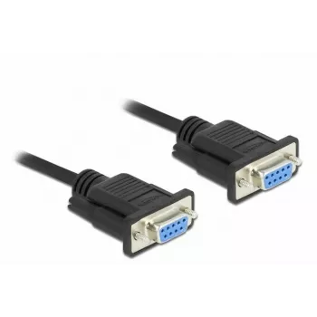 Serial Cable DeLOCK 86608 Black 1m RS-232 Sub-D9