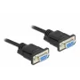 Serial Cable DeLOCK 86608 Black 1m RS-232 Sub-D9