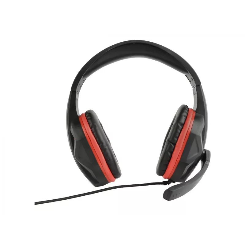 Wired gaming headset GEMBIRD GHS-03 — 20–20000 Hz, 2 m cable, 250 g, black/red