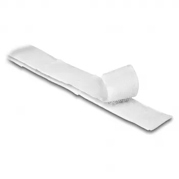 DeLOCK Hook-and-loop tape self-adhesive L 1 m x W 20 mm white