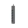 Power Line+ 5m Graphite surge protector power strip (5 sockets)