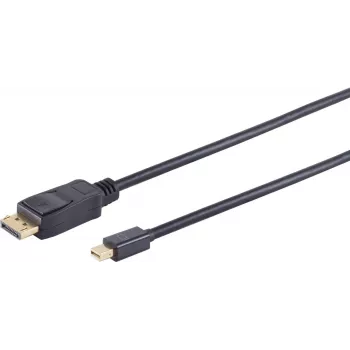 Mini DisplayPort to DisplayPort cable ShiverPeaks BS10-52025, 1 m, supports up to 3840×2160