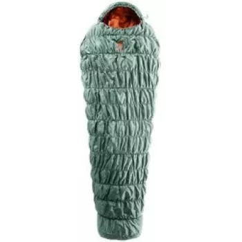 Sleeping bag DEUTER Exosphere +4° EL sage-paprika, lightweight compact, left-zip, women’s fit