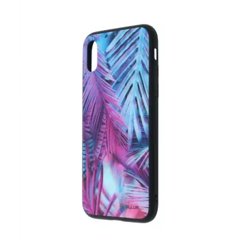 Protective cover glass with print Tellur for iPhone XS — tempered screen protector