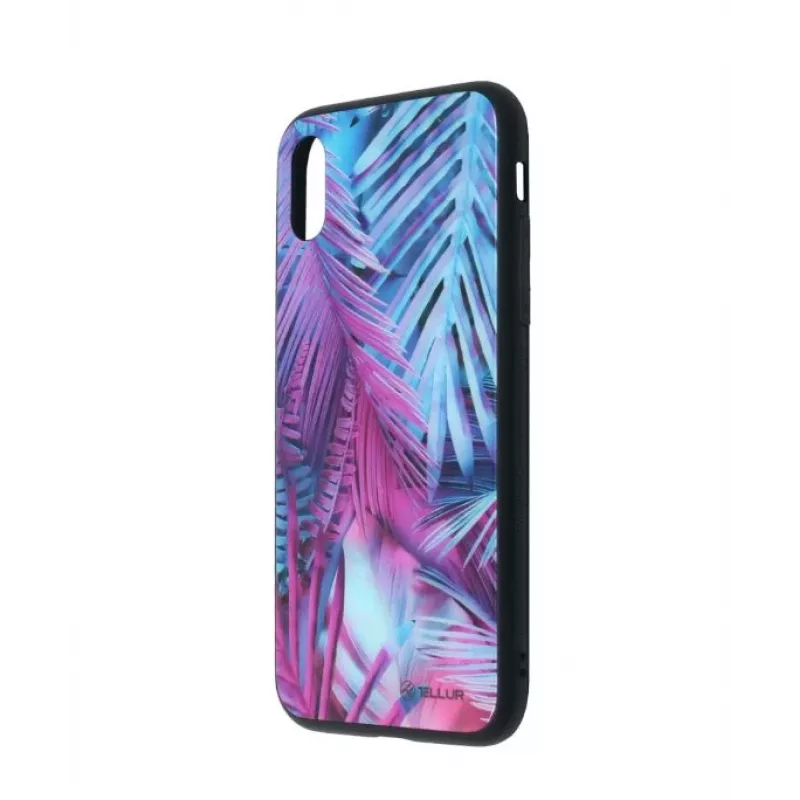 Protective cover glass with print Tellur for iPhone XS — tempered screen protector