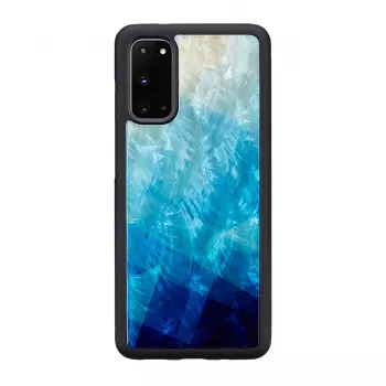 Protective phone case iKins for Samsung Galaxy S20 — blue lake black finish