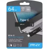 PNY Elite-X USB flash drive 64 GB USB Type-C 3.2 Gen 1 (3.1 Gen 1) Black (P-FDI64GELTXC-GE)