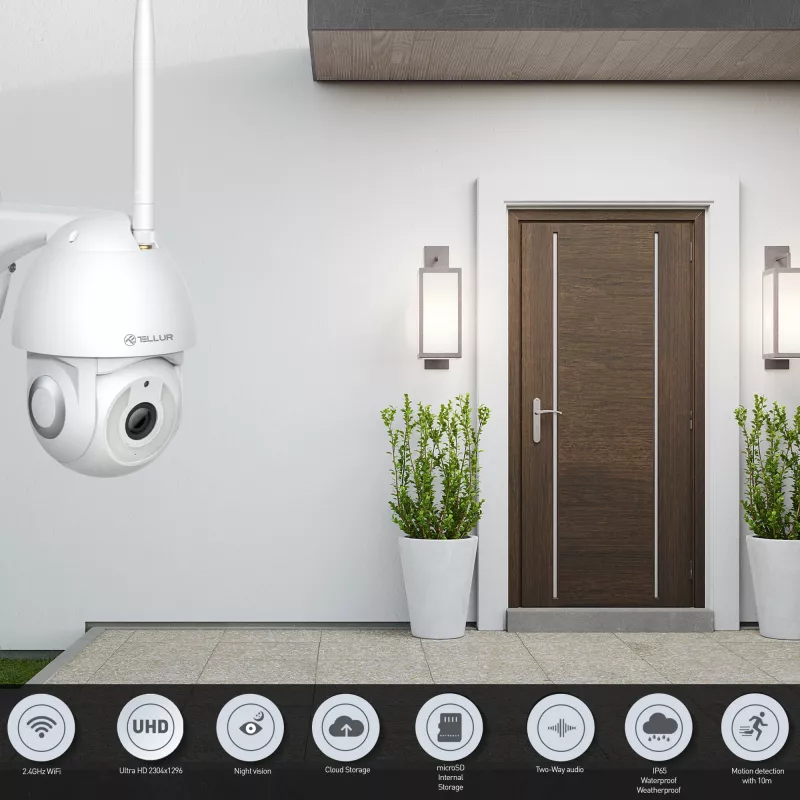 Surveillance Camera Tellur TLL331451 3MP UltraHD PTZ White