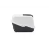 Covered cat litter box Savic Nestor White-Black 56×39×38.5 cm, plastic